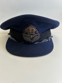 Uniform (item) - RAAF Officer's Cap Complete With Badge ( King's Crown)