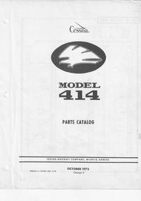 Document (Item) - Cessna 414 Parts Catalog - incomplete