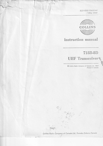 Document (Item) - Collins Instruction Manual 718B-8D UHF Transceiver