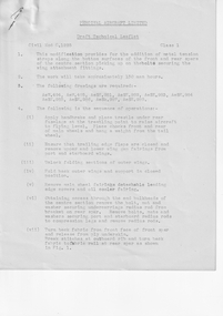 Document (Item) - Percival Aircraft draft technical modifications leaflet