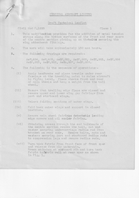 Document (Item) - (SP) Percival Aircraft draft technical modifications leaflet