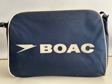 Accessory (item) - BOAC ( British Overseas Airways Corporation) Airline Travel Bag Navy Blue