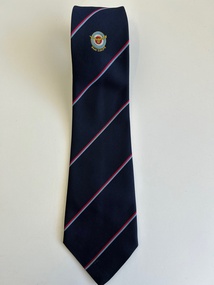 Clothing (item) - Tie - RAAF Navy Blue Featuring RAAF Europe Emblem, Belonging to W.A.Eacott