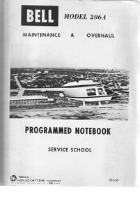 Document (item) - CAC History Bell 206A maintenance and overhaul notebook