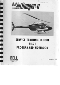 Document (item) - CAC History Bell JetRanger II pilot training notebook