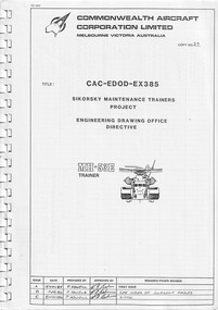 Document (item) - CAC History Sikorsky Project engineering dwg office directive