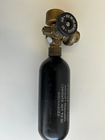 Equipment (item) - Royal Air Force (RAF) Aircrew Portable Oxygen Cylinder MK1A Ref. No. 6D/266