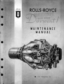 Manual - (SP) Rolls Royce Derwent engine Maintenance Manual - T.S.D. 122