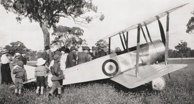 Photograph (item) - Sopwith Pup copy by Basil Watson 1916 crashed Pt Cook 1917 killed Basil