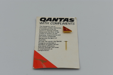 Badge (item) - Qantas Airlines Lapel Pin Badge Enamel Flying Kangaroo