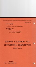 Manual (item) - Air Publication. Pilots notes. ( UK Air Ministry ), Pilot's Notes: Beaufighter II Aeroplane Two Merlin XX Engines