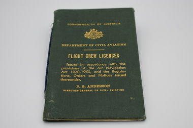 Book (item), Department Of Civil Aviation Flight Crew Licences For A.G.Wookey