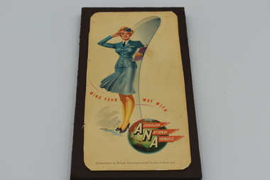 Souvenir (item), Australian National Airlines (ANA) Vintage Luggage Label Mounted