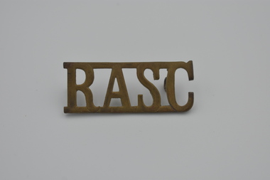 Badge (item) - Military Badge, British Royal Army Service Corps "RASC" Shoulder Title
