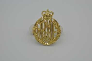 Badge (item) - Military Badge, Women's Royal Australian Air Force (WRAAF) Brass Cap Badge