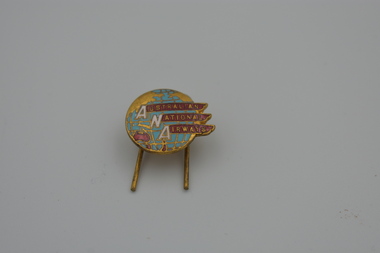 Badge (item) - Australian National Airways Gilt And Enamel ANA Airline Badge
