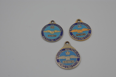 Badge (item) - Badges- Set of 3, Royal Victorian Aero Club, Member 74, 75 & 76