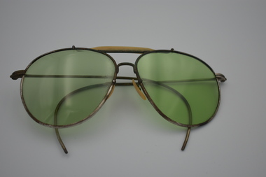 Headwear (item) - Aviator Glasses With Green Lenses