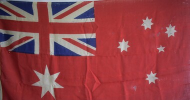 Flag (item) - Flag- Australian Red Ensign Also Known As The Merchant Navy Flag