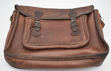 Accessory (item) - Satchel Leather Brown Owned By B.D.Frary