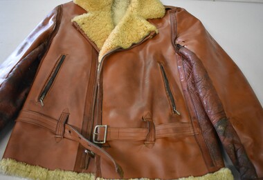 Clothing (item) - Flying Jacket Lined With Wool Fleece Owned By B.D.Frary