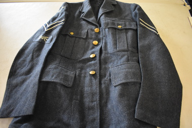 Uniform (item) - RAF Signaller's Service Dress Jacket,  Corporal,  With Trousers, Owned By B.D.Frary