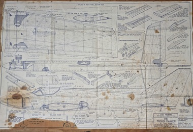 Drawing (item) - (SP) Troublemaker model aircraft drawing by Tony Bonetti