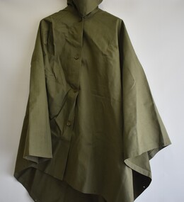 Uniform (item) - British Pattern Military Poncho/Waterproof Cape Khaki, Owned by B.D.Frary