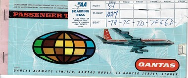 Document (item) - Qantas Airways Ltd Paper Passenger Ticket No. 0813 4370853/ 08134370854
