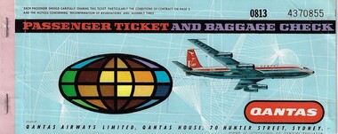 Document (item) - Qantas Airways Ltd Paper Passenger Ticket No. 0813 4370855/0813 4370856