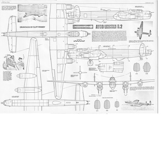 Drawing - (SP) Avro Lincoln - line drawings