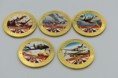 Coin (item) - Battle Of Britain 80th Anniversary Commemorative Gold Coin, Set Of 5