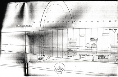 Drawing (Item) - (SP) Lincoln MK31 showing extension to fuselage of a Mk30A to provide electronic sensing equipment