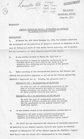 Document (Item) - (SP) Lincoln Aircraft Policy - Manufacture in Australia War Cabinet Memorandum Agendum No 90/1945
