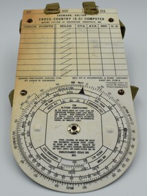 Instrument (item) - Cross-Country (X-C) Computer Part No. FDW-8 Erdmann-Dalton