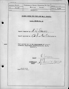Document (Item) - (SP) CAC Commonwealth Aircraft Corporation Avon Mk 1 25 Hour Potted Type Engine Test Report E300