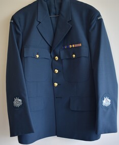 Uniform (item) - Royal Australian Air Force (RAAF) Service Dress Jacket With Trousers And Forage Cap