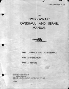 Manual (item) - (SP) RAAF Pub 76 - Wirraway Overhaul and Repair