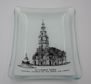 Souvenir (item) - St Clements Danes Central Church Of The Royal Air Force Glass Tray