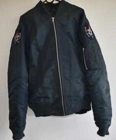 Clothing (item) - Jacket Bomber With Aviation Rescue Fire Fighting Logo On Each Sleeve