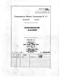 Document (item) - CAC Sabre in flight Refuelling Proposal Report, COMMONWEALTH AIRCRAFT CORPORATION PTY LTD, In-Flight Refuelling Sabre Mk-32 Aircraft, 9th November, 1955