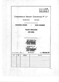 Document (item) - NASARR Radar Installation Avon Sabre Report No. AA-78, NASARR Installation Avon Sabre