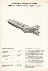 Document (item) - GAF Turana - A General Purpose Target Aircraft