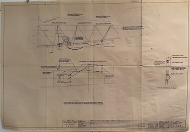 Drawing (item) - (SP) RAAF Tech Dept - blueprint drawings - Hawker Demon Arrangement Dual Drum Target Towing Gear Main Landing Gear