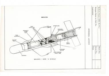 Document (item) - GAF Malkara Missile - General Arrangement Plans and b+W photos (two types), GAF Malkara - General Arrangement Plans and b+W Photos