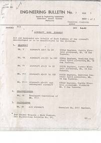 Administrative record (item) - GAF Collection - Engineering Bulletin No.7 - Aircraft Mark Numbers (06.04.1960) - Beaufort, Beaufreighter, Beaufighter, Lincoln, Canberra and Jindivik, GAF Collection - Engineering Bulletin No.7 - Aircraft Mark Numbers (06.04.1960)