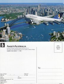 Postcard (item) - Postcard Ansett Australia Boeing 747