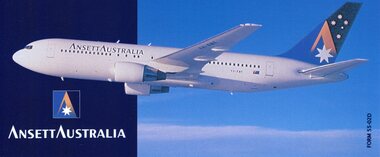 Sign (item) - Ansett Sticker Boeing 767 VH-RMK