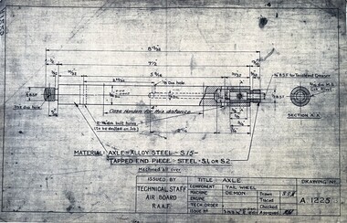 Drawing (item) - (SP) A1225 Demon Tail Wheel Axle