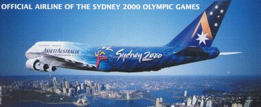 Sign (item) - Ansett Airlines Sticker Boeing 747 "Sydney 2000" VH-INJ